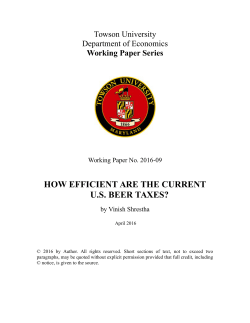 how efficient are the current us beer taxes?
