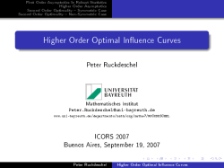 Higher Order Optimal Influence Curves