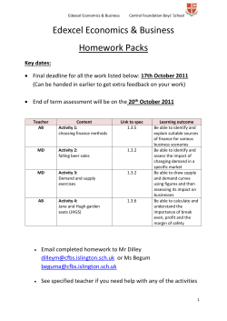 falling beer sales Activity 3: Demand and supply exercises