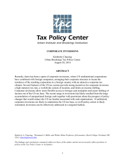 Corporate Inversions