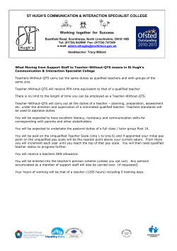 Job Description &ndash; Teacher-Without-QTS