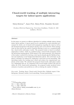 Closed-world tracking of multiple interacting targets for indoor