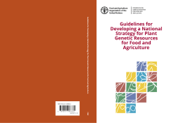 Guidelines For Developing a National Strategy for Plant Genetic