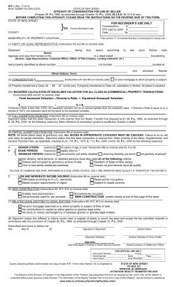 Affidavit of Consideration for Use by Seller
