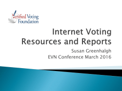 Internet Voting Resources and Reports