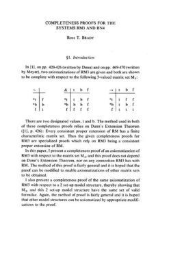 I also present a completeness proof of the same axiomatizat ion of
