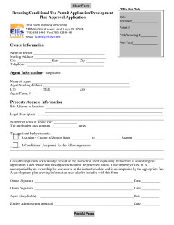 Rezoning and Conditional Use Permit Application