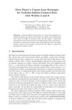 First Player`s Cannot-Lose Strategies for Cylinder-Infinite