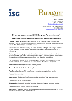 Meet our 2016 Paragon Award winners