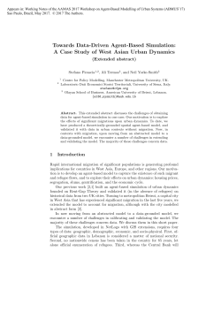 Towards Data-Driven Agent-Based Simulation: A Case Study of