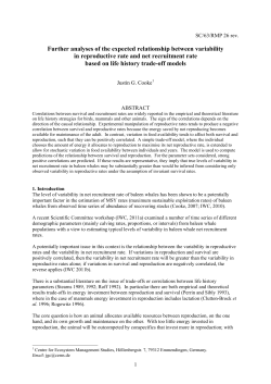 26 COOKE. Further analyses of the expected relationship between