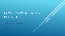 How To Create a Risk Register