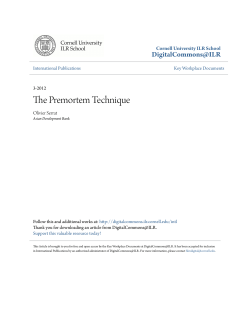 The Premortem Technique - DigitalCommons@ILR