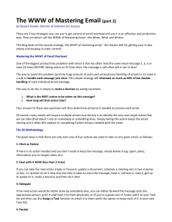 The WWW of Mastering Email (part 2)