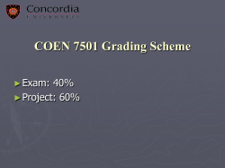COEN 7501: Project Grading Scheme