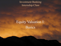 Equity Valuation - BYU Marriott School