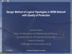 Design Method of Logical Topologies in WDM Network with Quality