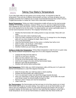 Taking Your Baby`s Temperature