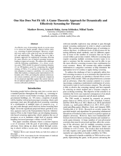 One Size Does Not Fit All: A Game-Theoretic