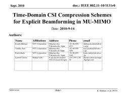CSI-FB scheme using DCT