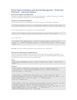Dotnet Agent Installation with Remote Management