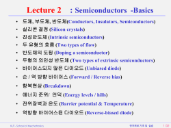 The pn barrier potential (PN 전위장벽) Electron diffusion creates ion