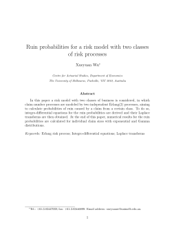 Ruin probabilities for a risk model with two classes of risk processes