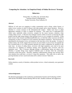 Competing for Attention: An Empirical Study of Online Reviewers
