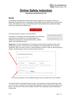 Online Safety Induction