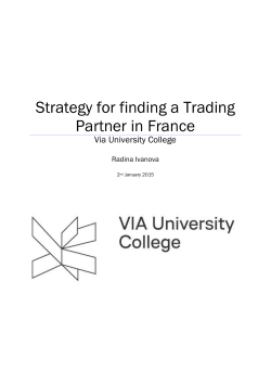 Strategy for finding a Trading Partner in France