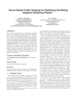 Server-Based Traffic Shaping for Stabilizing Oscillating Adaptive