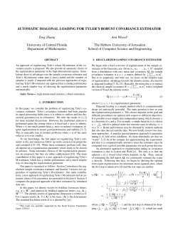 Automatic diagonal loading for Tyler`s robust covariance estimator
