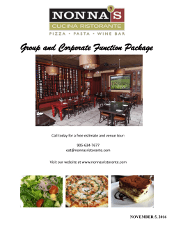 Group and Corporate Function Package