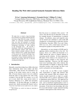 Reading The Web with Learned Syntactic