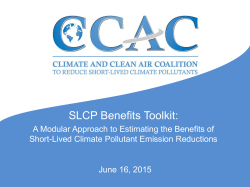 Overview of LEAP-SLCP/Benefits Calculator The Toolkit