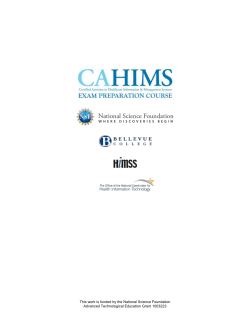 Section 1 - Healthcare Environment Lesson 1.2