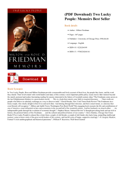 (PDF Download) Two Lucky People: Memoirs Best