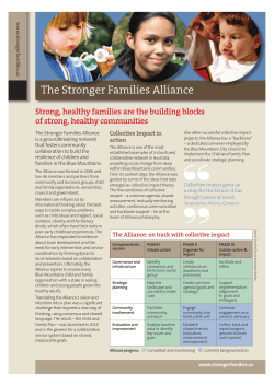 The Stronger Families Alliance