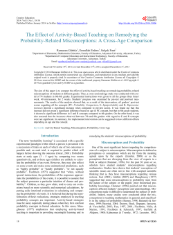 The Effect of Activity-Based Teaching on Remedying the Probability
