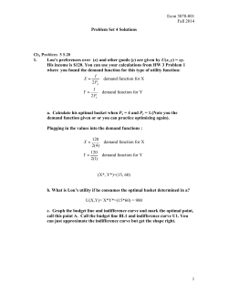 Econ 3070-001 Fall 2014 1 Problem Set 4 Solutions Ch, Problem 5