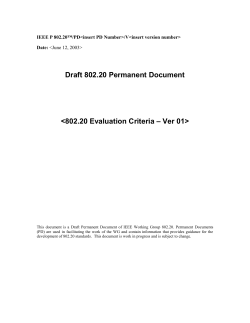 802.20 Evaluation Criteria Ver 01