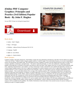 Online PDF Computer Graphics: Principles and