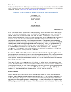A Review of the Impacts of Seismic Airgun Surveys on Marine Life