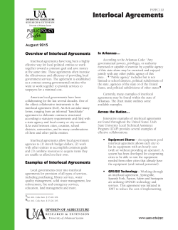 Interlocal Agreements - FSPPC110 - University of Arkansas Division