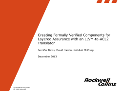 Creating Formally Verified Components for Layered