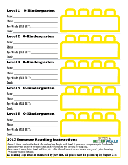 Level 1 0-Kindergarten Name: Phone: Age/Grade (Fall 2017):______