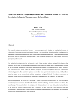 1 Agent-Based Modelling Incorporating Qualitative and Quantitative