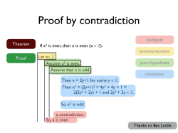 Proof by contradiction