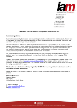 IAM Patent 1000: The World`s Leading Patent Professionals 2017