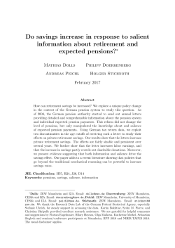 Do savings increase in response to salient information about